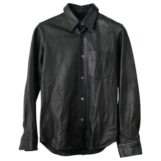 LEATHER SHIRT / BLACK
