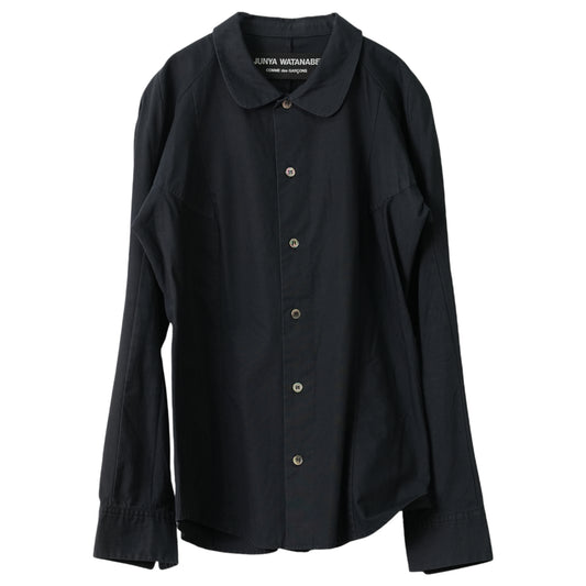 ROUND COLLAR SHIRT / BLACK