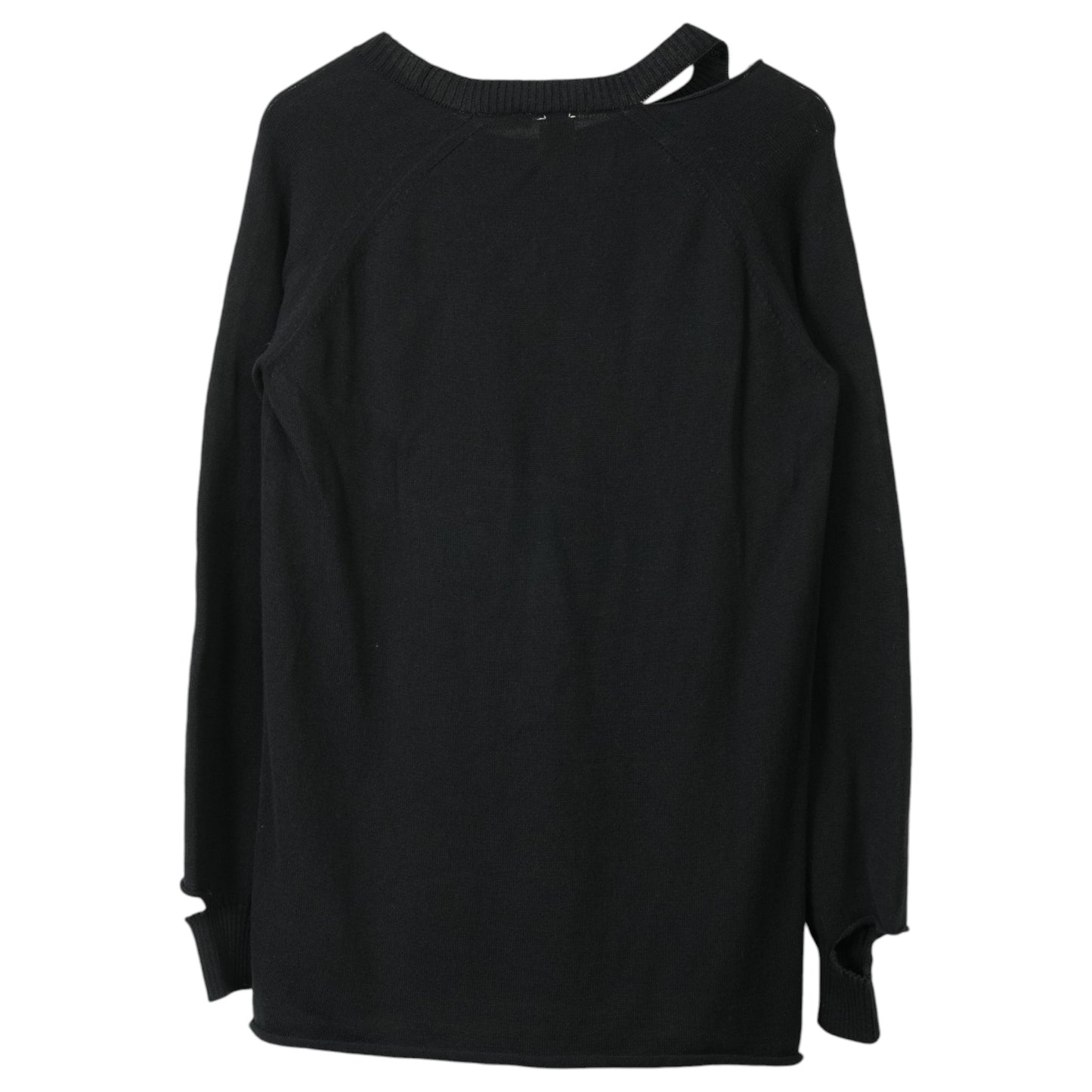 STRAWBERRY DAMAGED SWEATER / BLACK