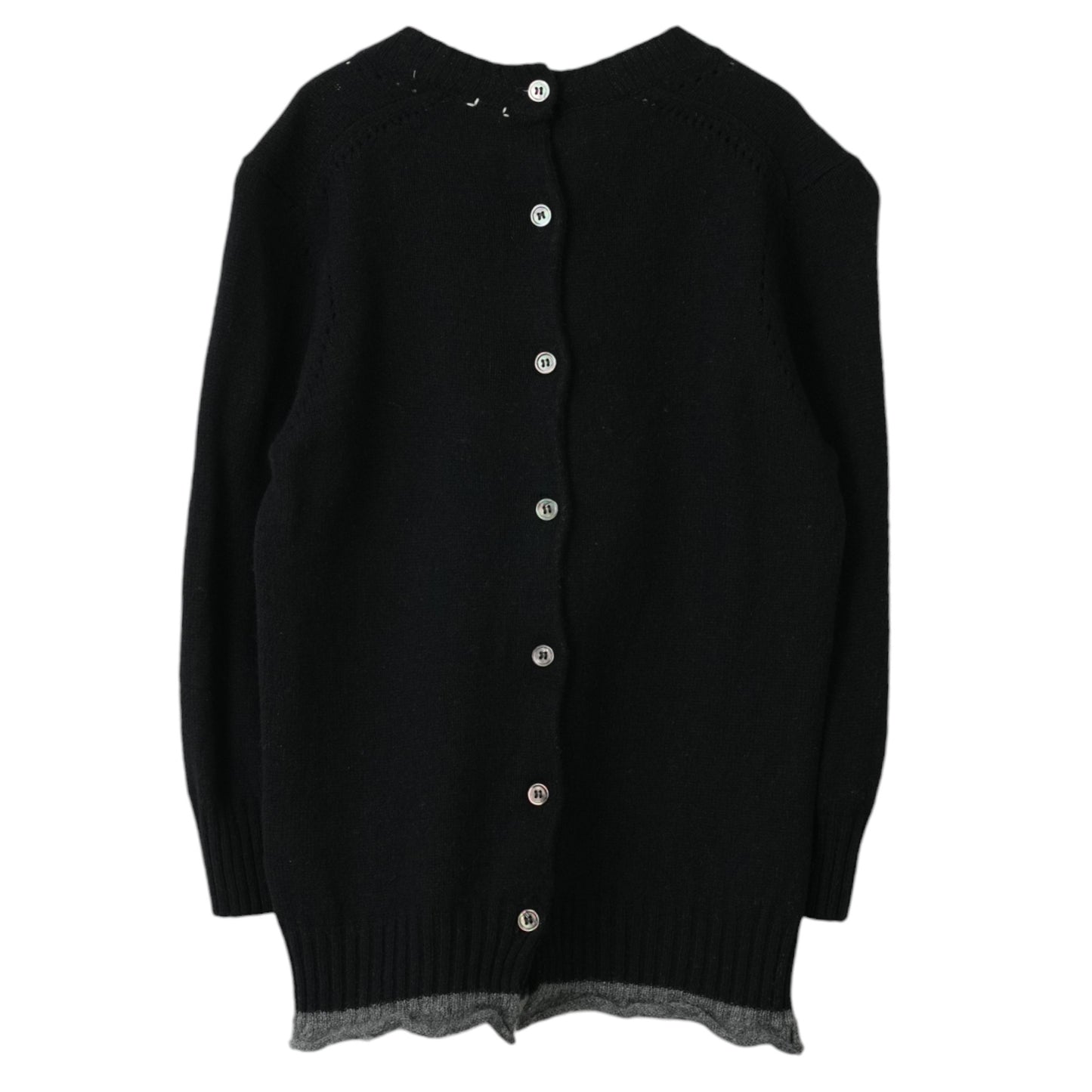 BACK BUTTON CARDIGAN / BLACK