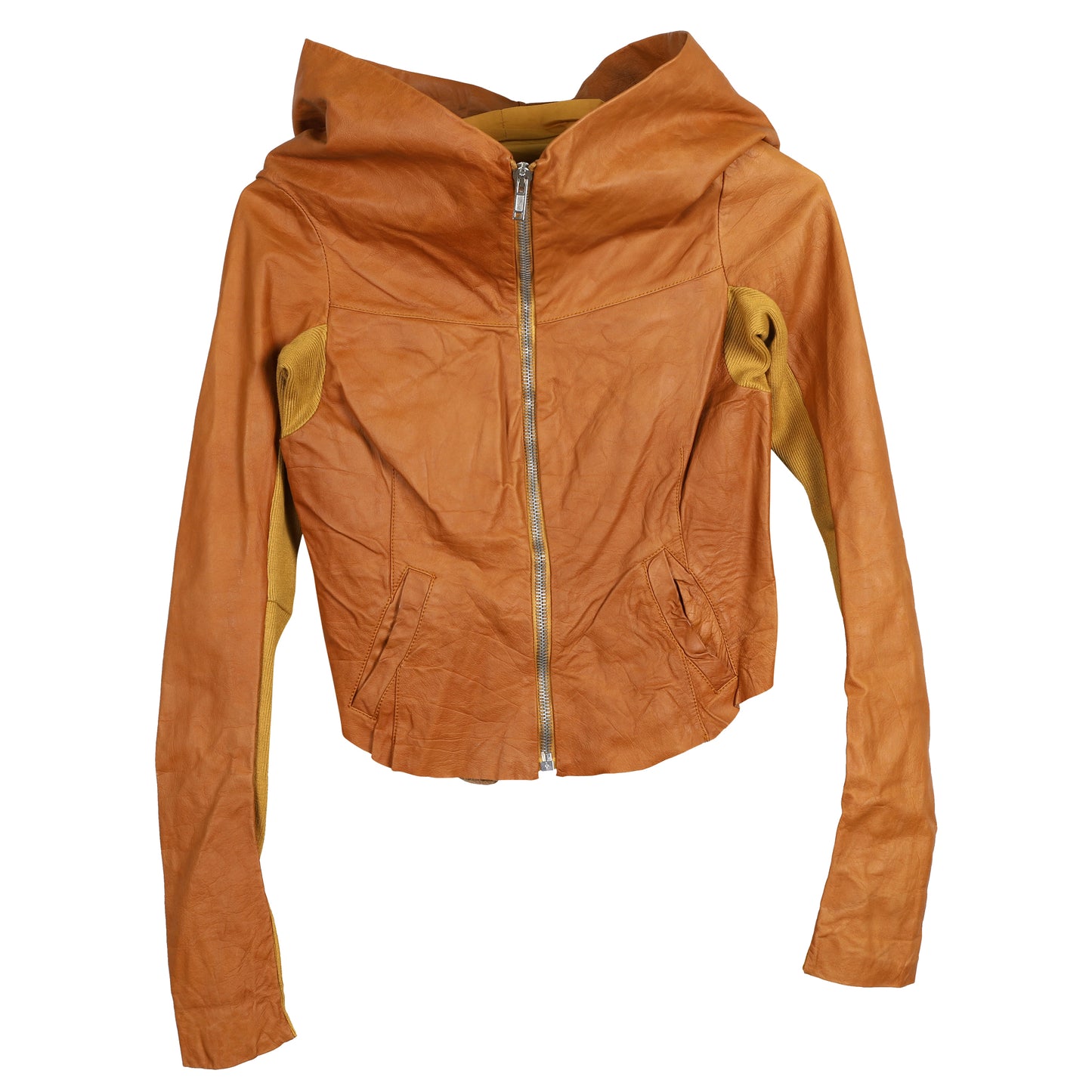 CROPPED HOODED JACKET / ORANGE