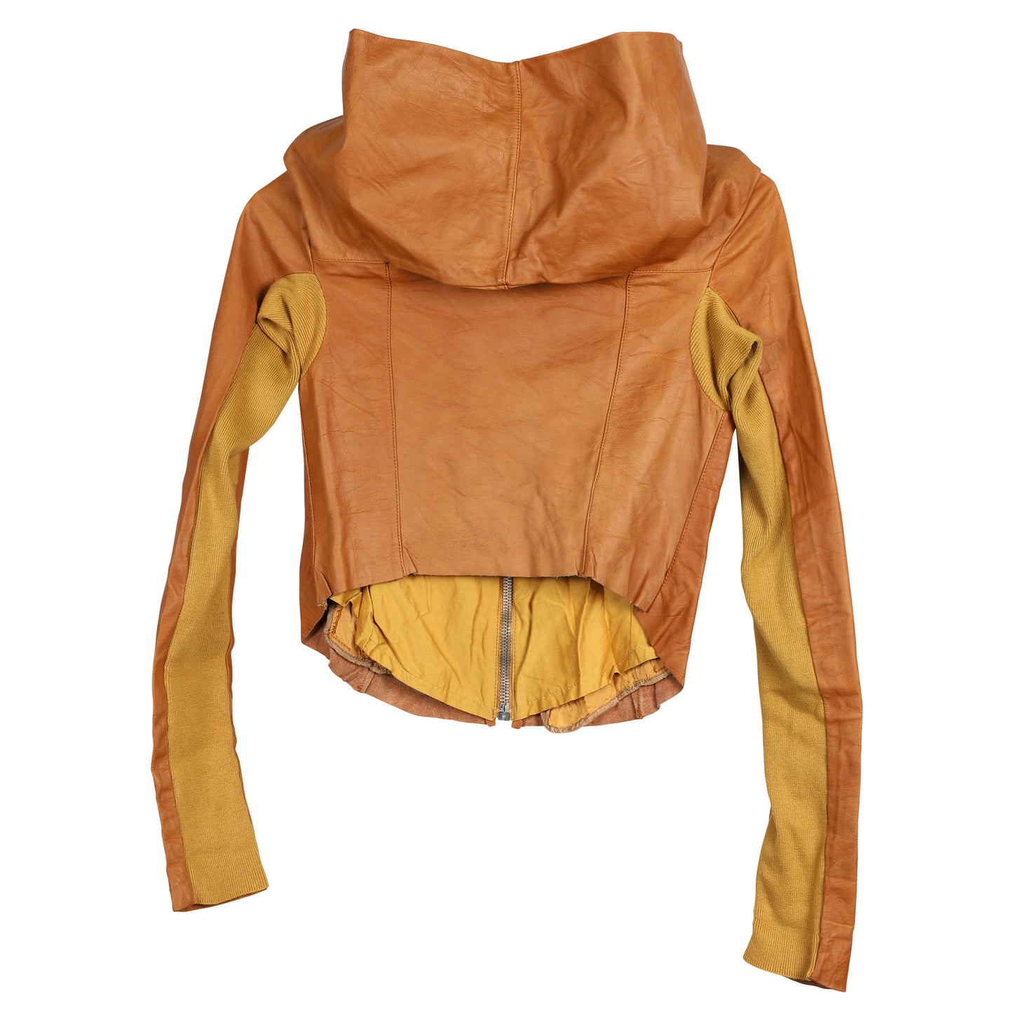 CROPPED HOODED JACKET / ORANGE