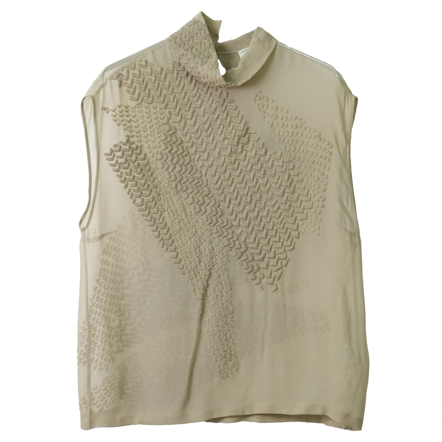 EMBROIDERY SHEER TOP / BEIGE