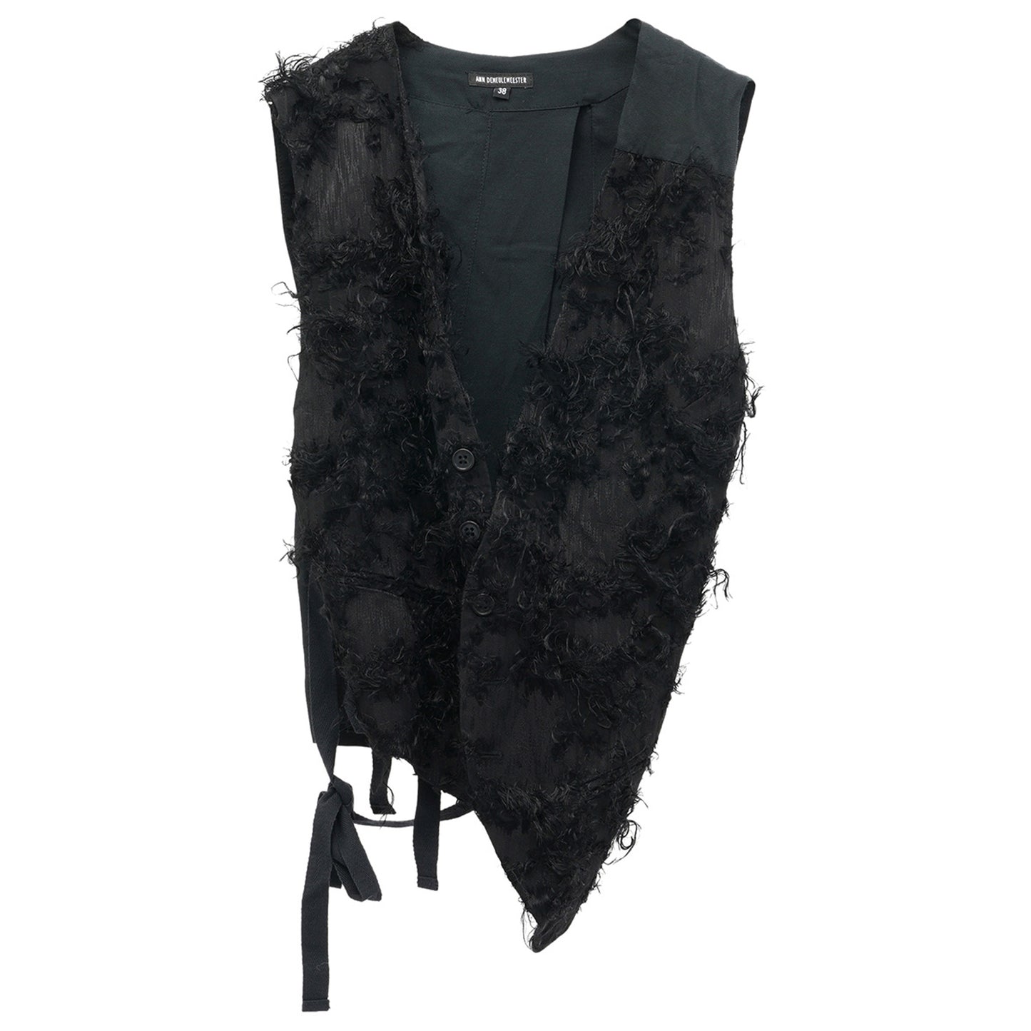 FUR LIKE VEST / BLACK