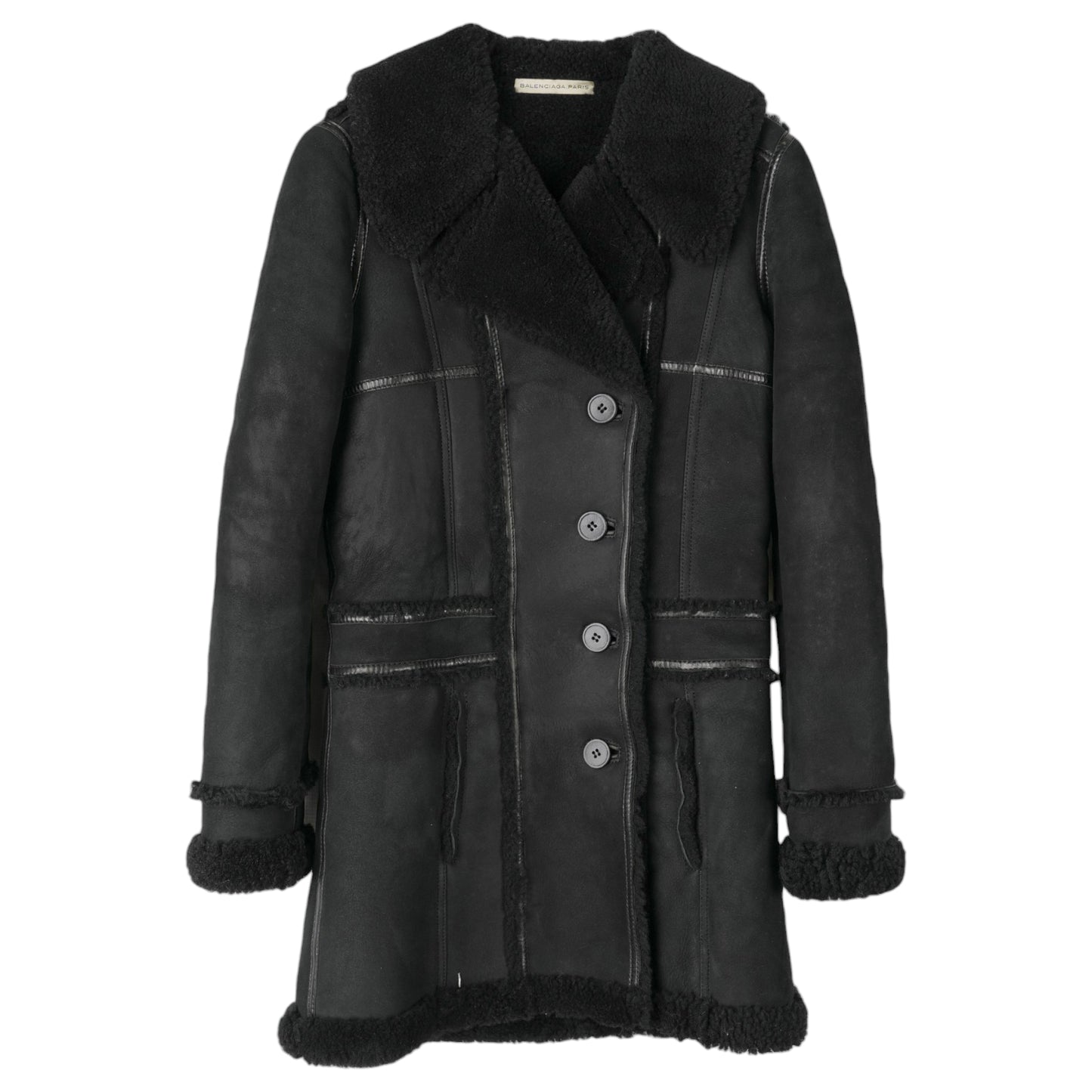 LEATHER COAT / BLACK