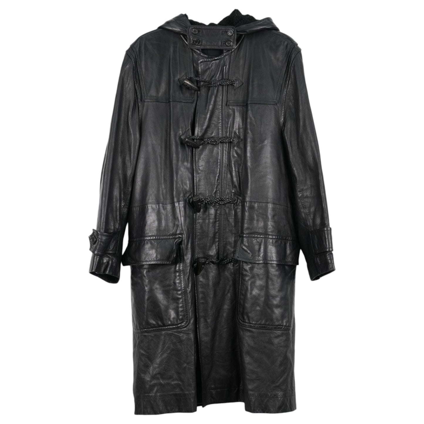 LEATHER COAT / BLACK