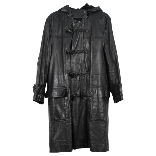 LEATHER COAT / BLACK