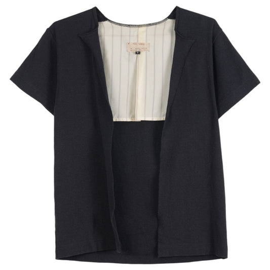T-SHIRT CARDIGAN / BLACK