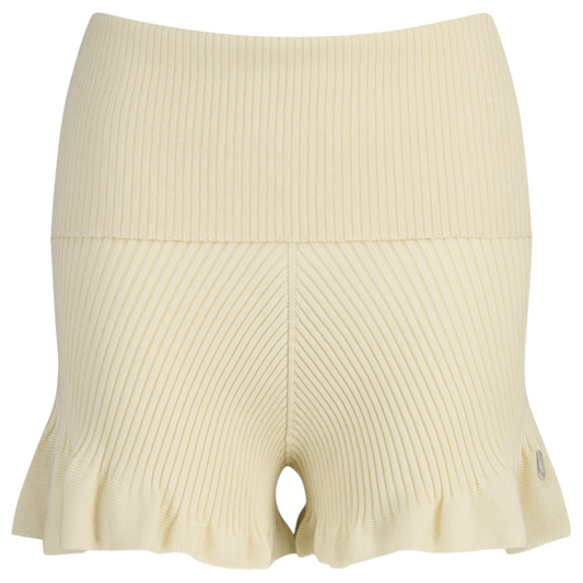 FRILLED SHORTS IN TENCEL / ECRU