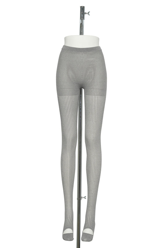 PUNCH HOLE STOCKING / MELANGEGRAY