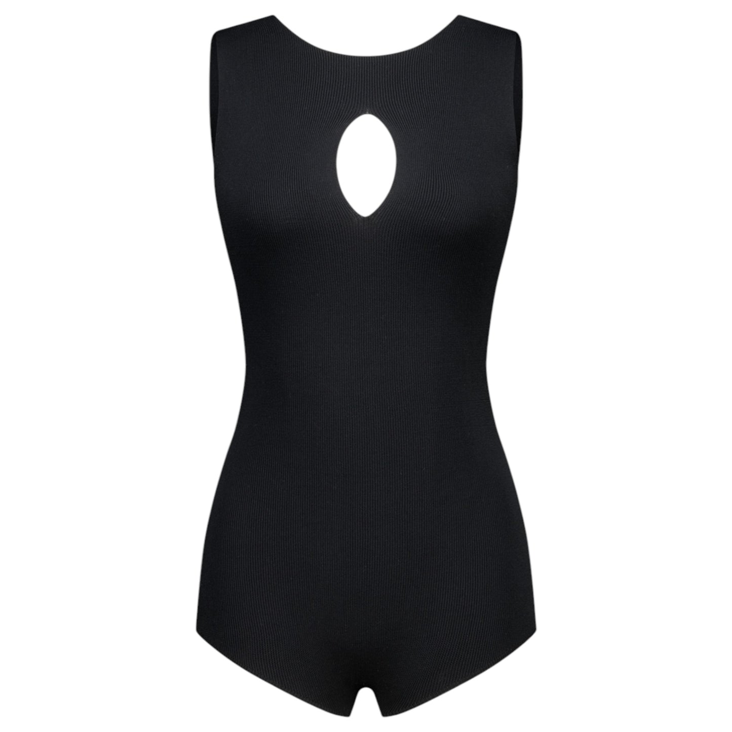 SLITTED BODYSUIT / BLACK