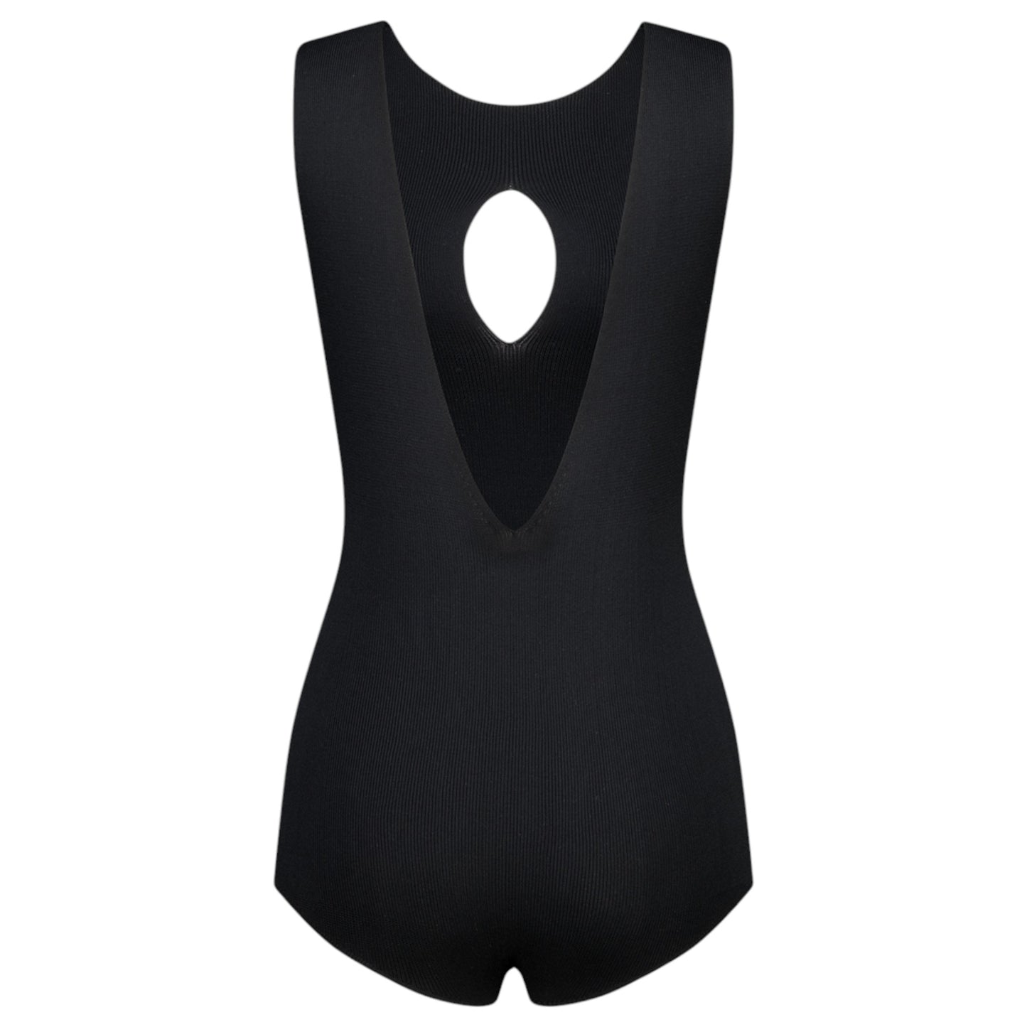 SLITTED BODYSUIT / BLACK