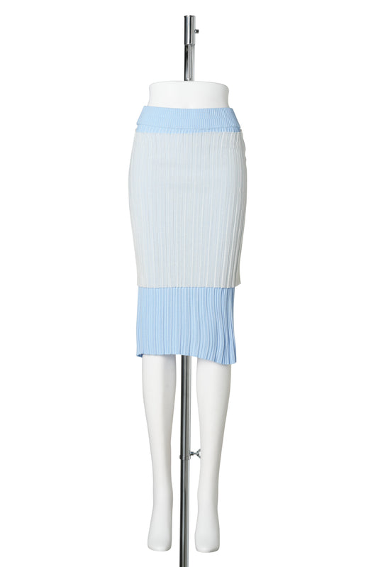 LAYERED SKIRT / BLUE