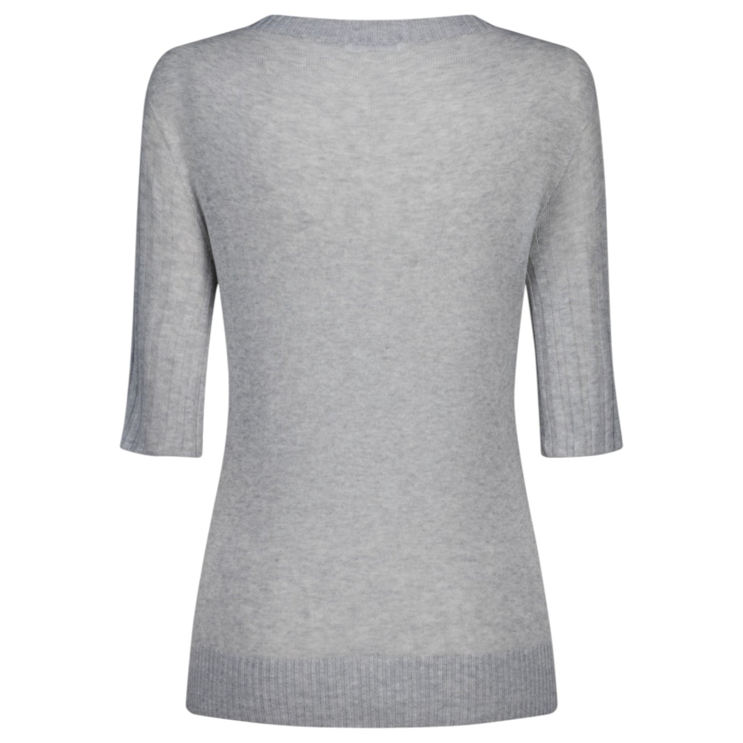 SLITTED SLEEVE TOP / MELANGE GREY