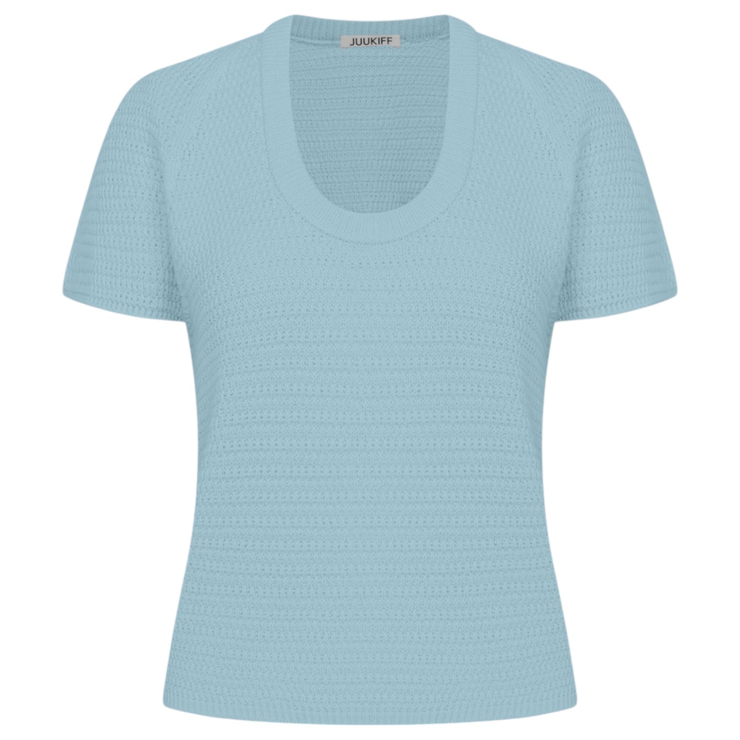 HALF SLEEVE TEXTURED TOP / BLUE