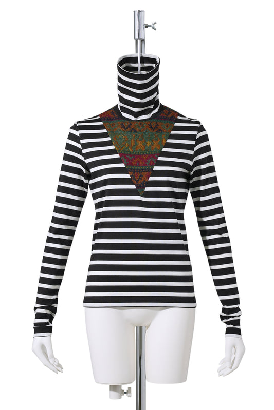 TURTLE NECK / BLACK WHITE