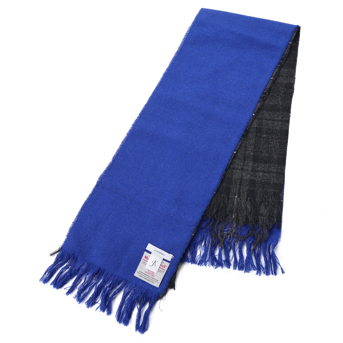 3 LAYER SCARF WITH PIN / BLUE
