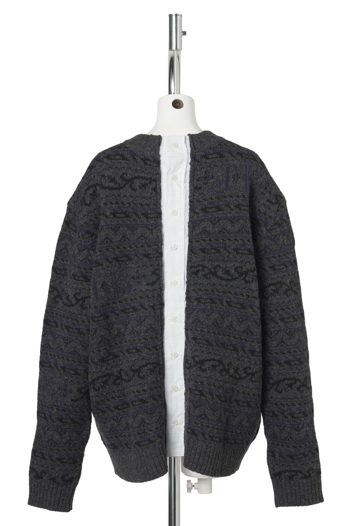 JUMPER WITH SHIRT CLOSURE / NAVY