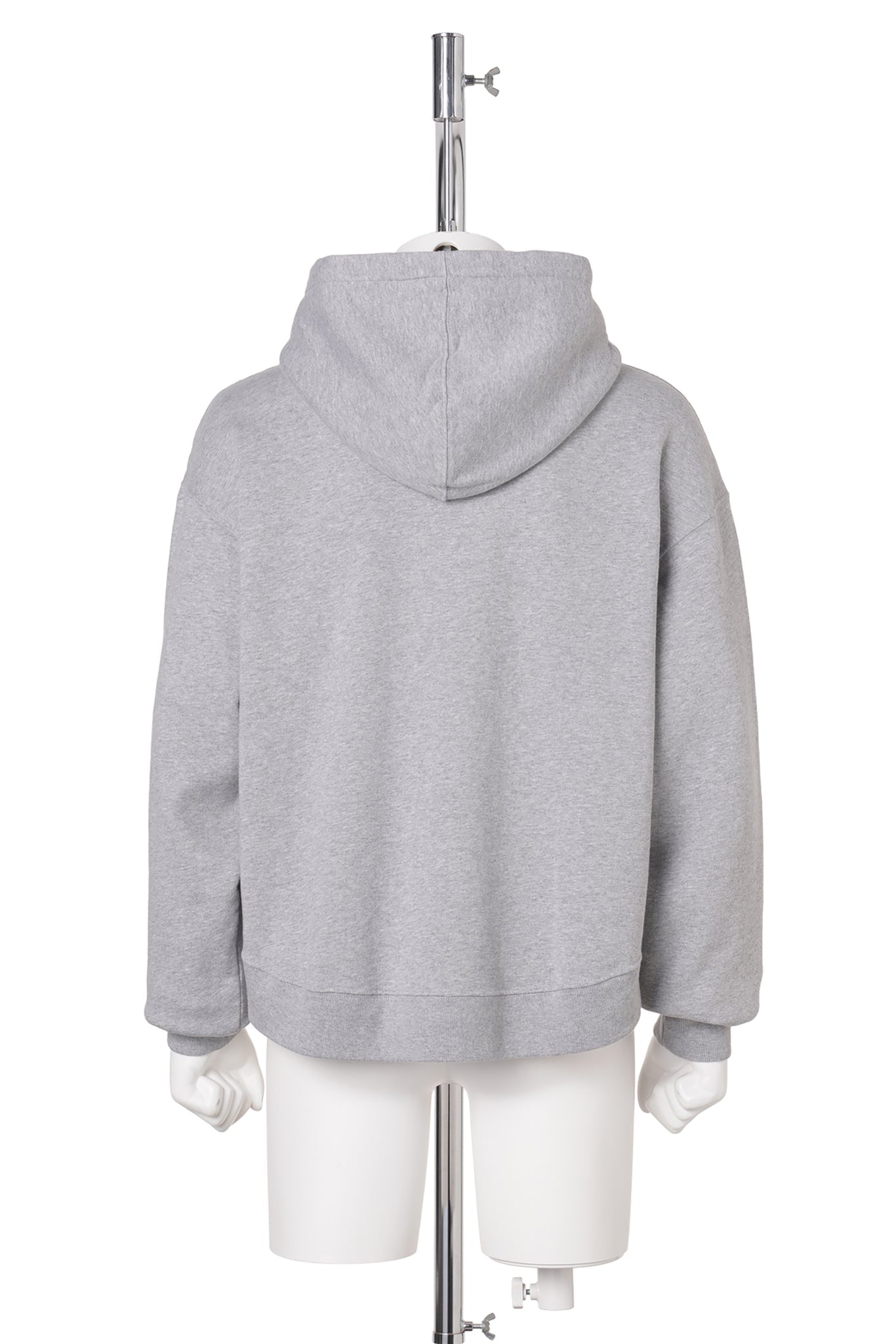 CURVED HEM HOODIE / 945:MID GREY MELANGE