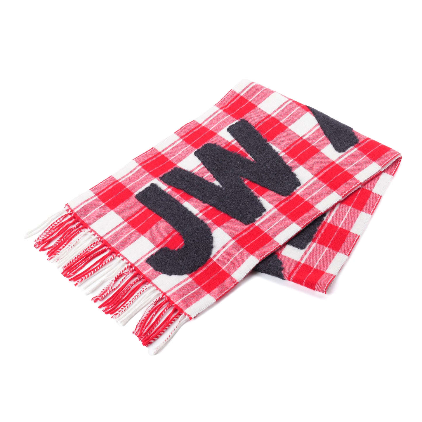 LOGO SCARF / 462:RED/WHITE