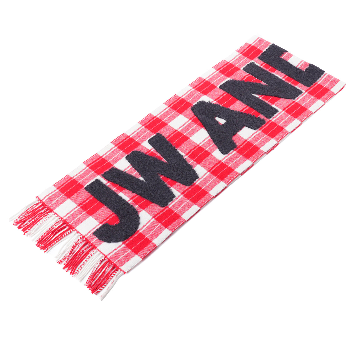 LOGO SCARF / 462:RED/WHITE