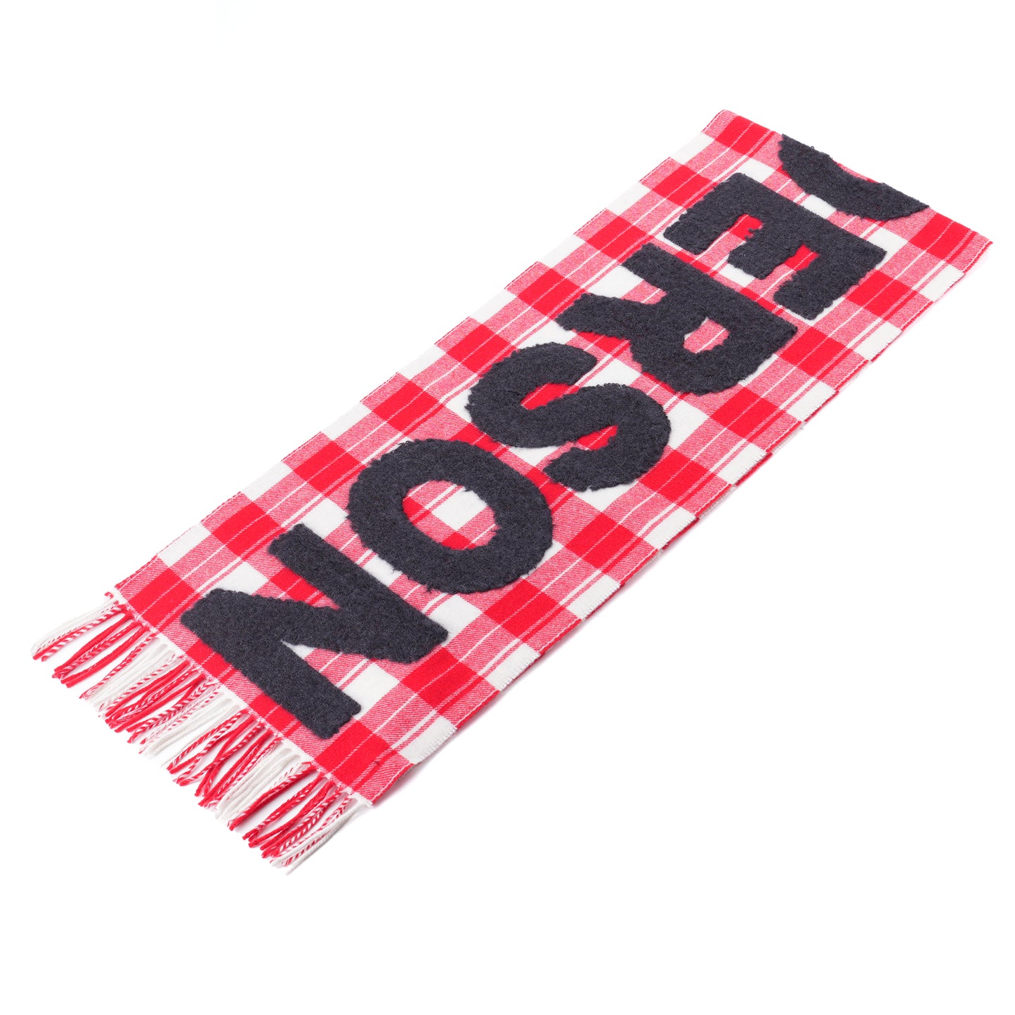 LOGO SCARF / 462:RED/WHITE