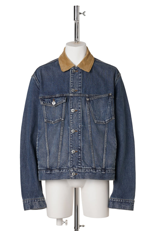 CORDUROY COLLAR JACKET / 172:MID BLUE