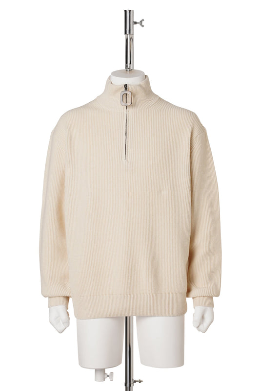 HALF-ZIP JUMPER / 006:IVORY
