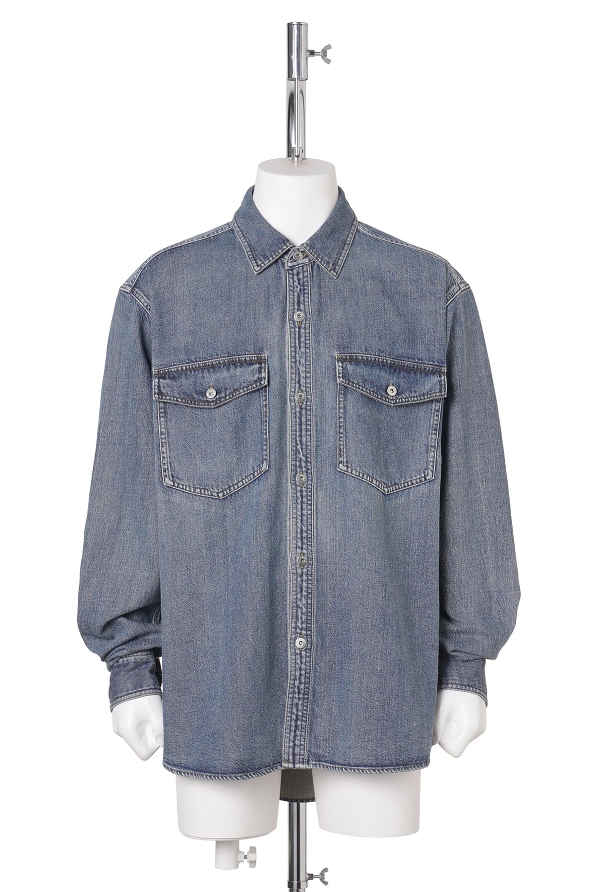 OVERSIZED SHIRT / 172:MID BLUE