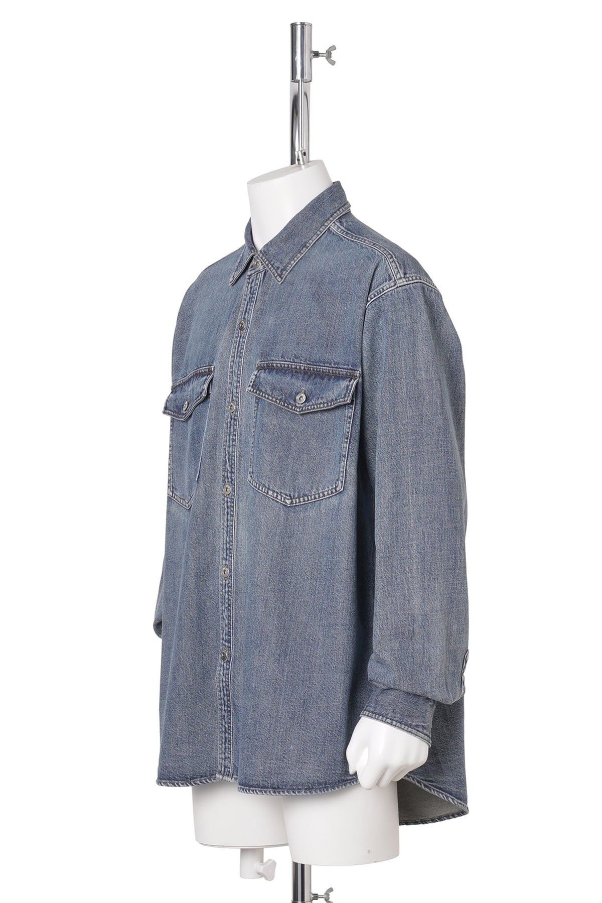 OVERSIZED SHIRT / 172:MID BLUE