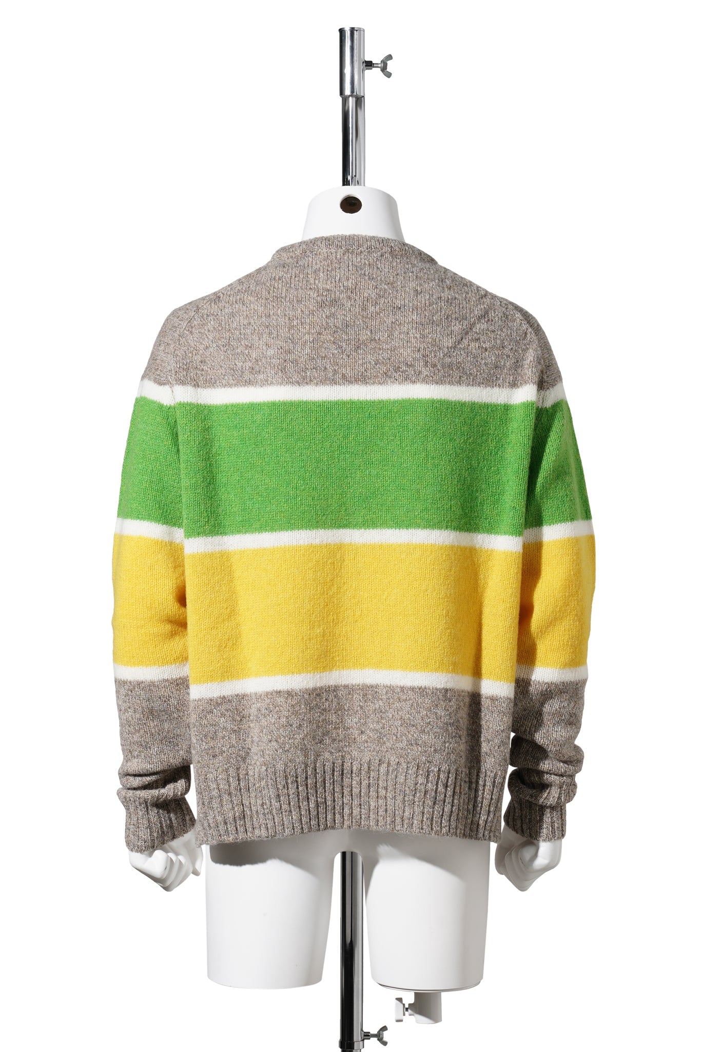 STRIPE CREW NECK JUMPER / 133:BEIGE MELANGE