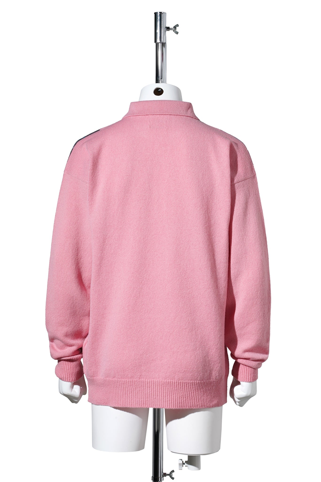 JW ANDERSON x Pringle of Scotland KNITTED ARGYLE POLO TOP / 340:BUBBLEGUM