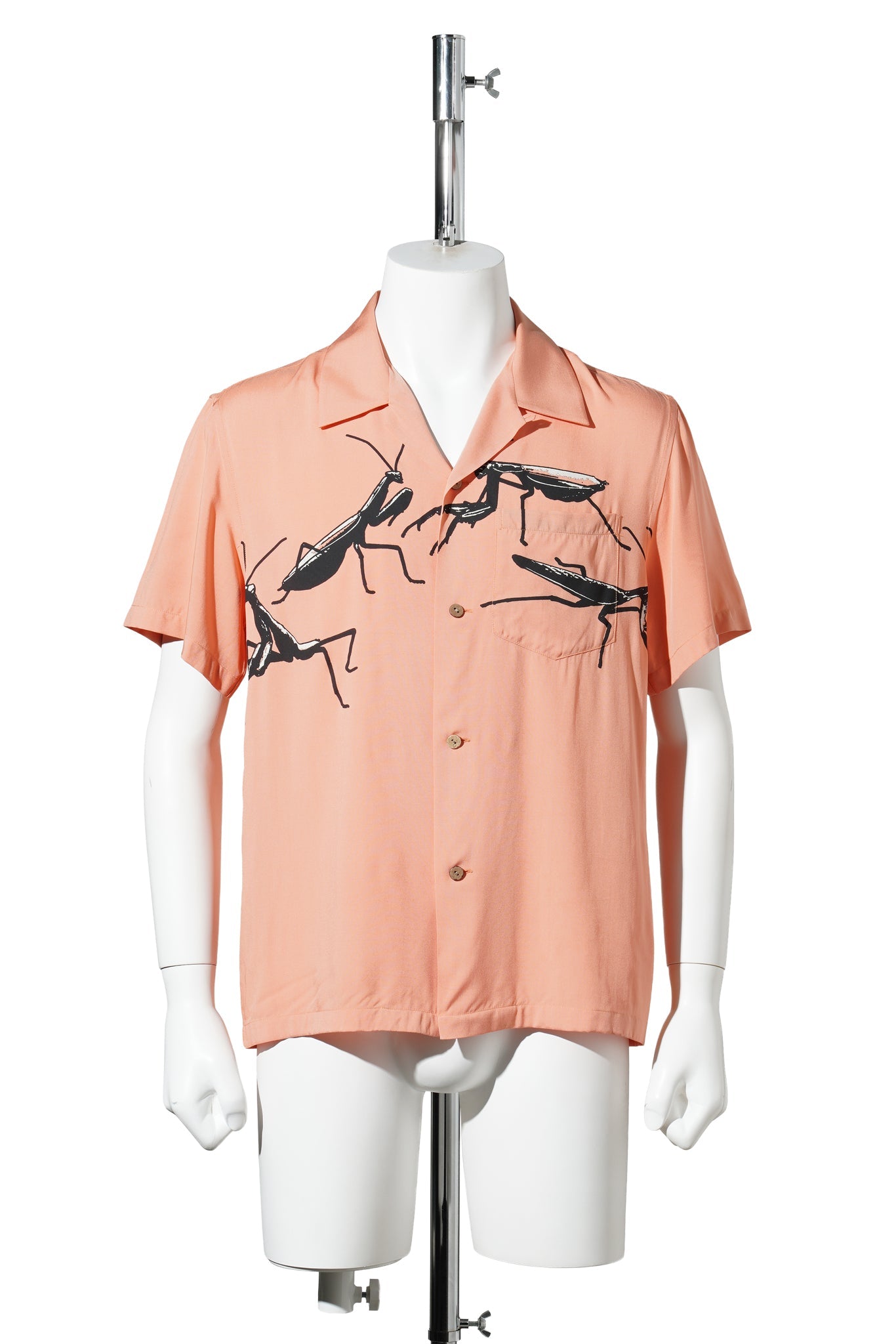 SHORT SLEEVE CAMP COLLAR SHIRT / 406:PEACH