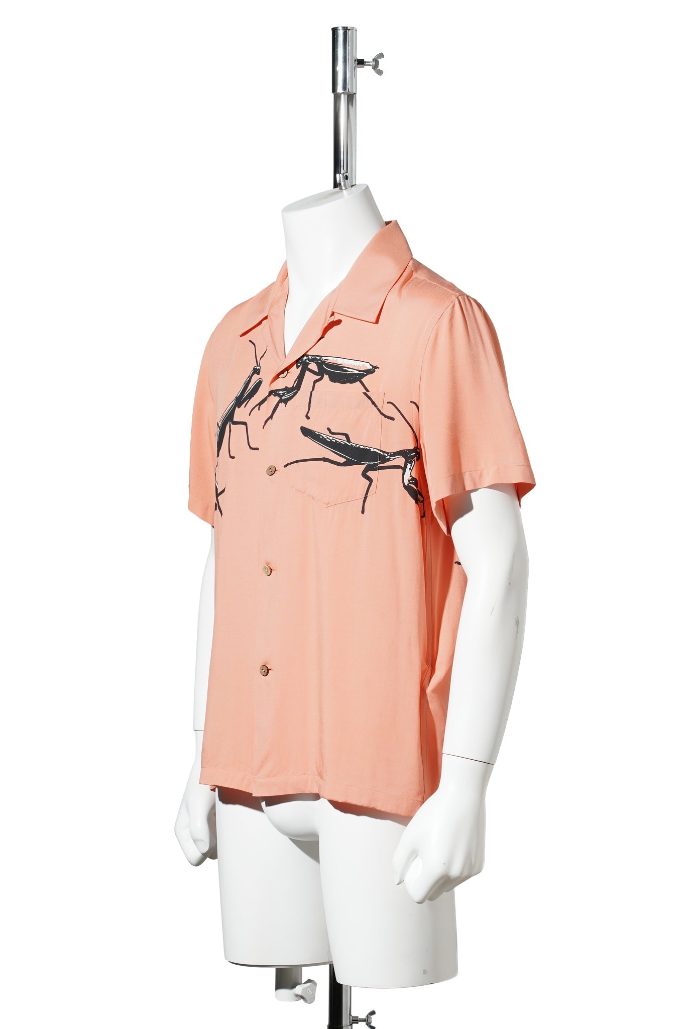 SHORT SLEEVE CAMP COLLAR SHIRT / 406:PEACH
