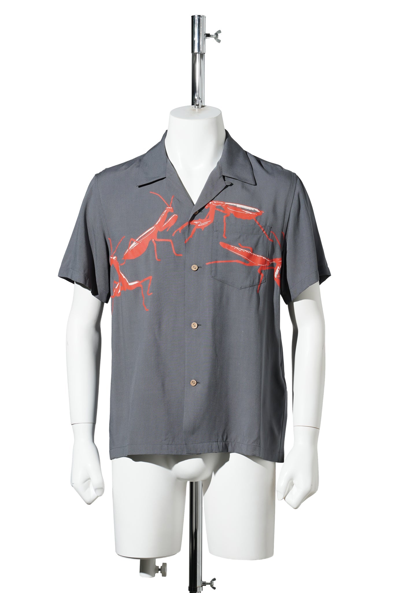 SHORT SLEEVE CAMP COLLAR SHIRT / 925:STEEL