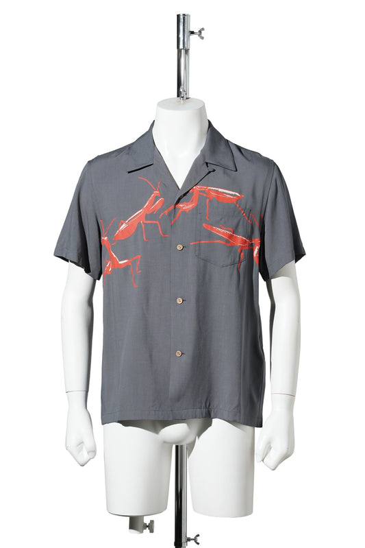 SHORT SLEEVE CAMP COLLAR SHIRT / 925:STEEL