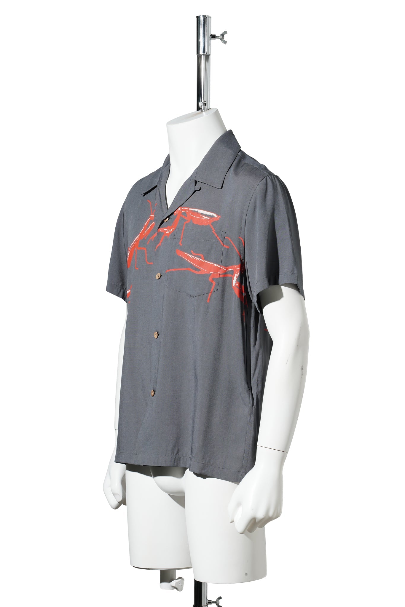 SHORT SLEEVE CAMP COLLAR SHIRT / 925:STEEL