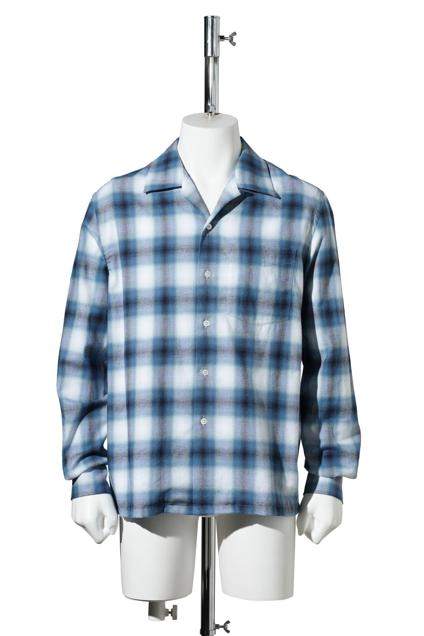 CHECK SHIRT / 842:AIRFORCE BLUE