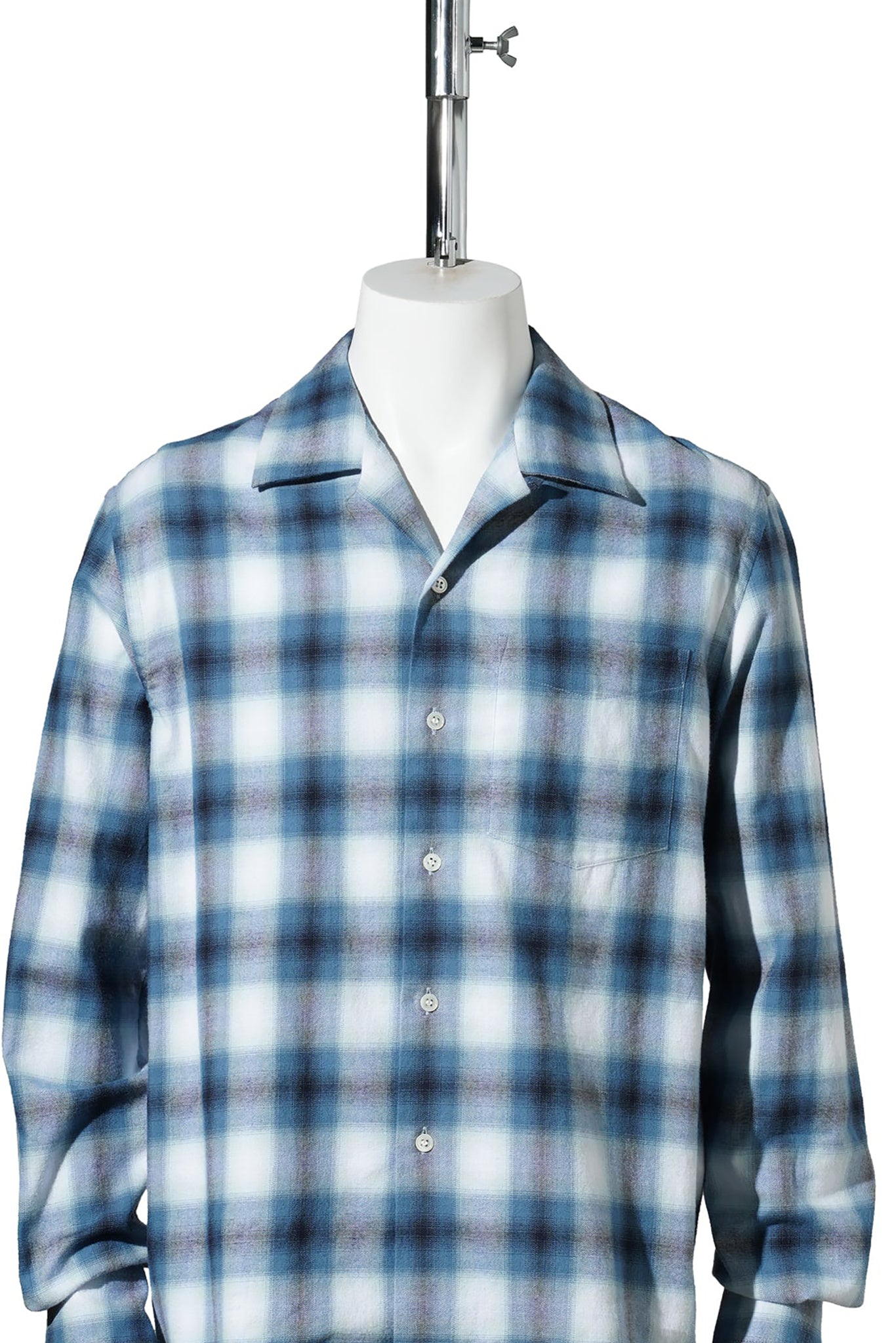 CHECK SHIRT / 842:AIRFORCE BLUE