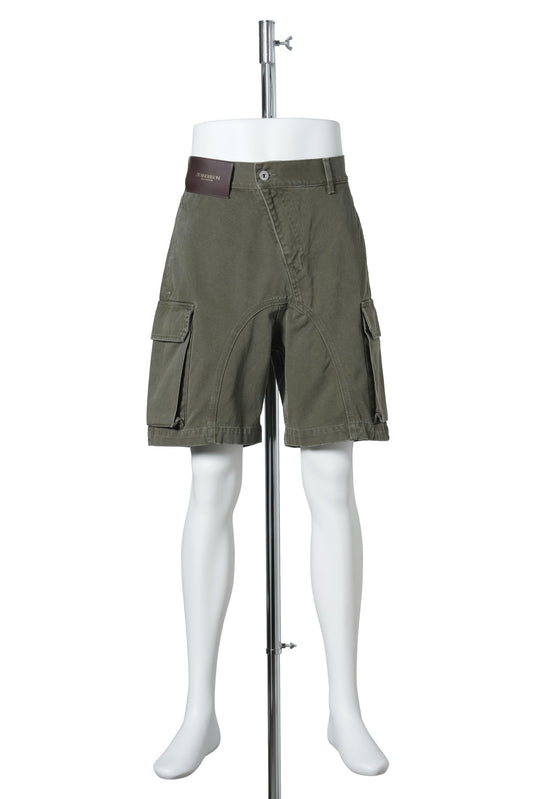 TWISTED PATCH POCKET SHORT / 575:KHAKI