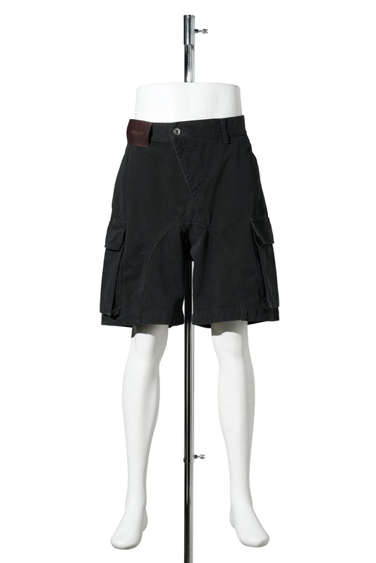 TWISTED PATCH POCKET SHORT / 999:BLACK