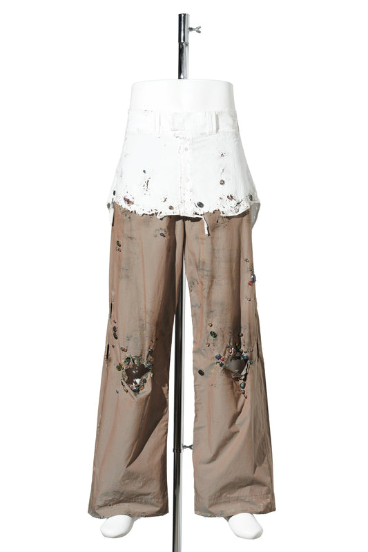 JIAN YE x AUSKOU FANG PANTS / OLIVE