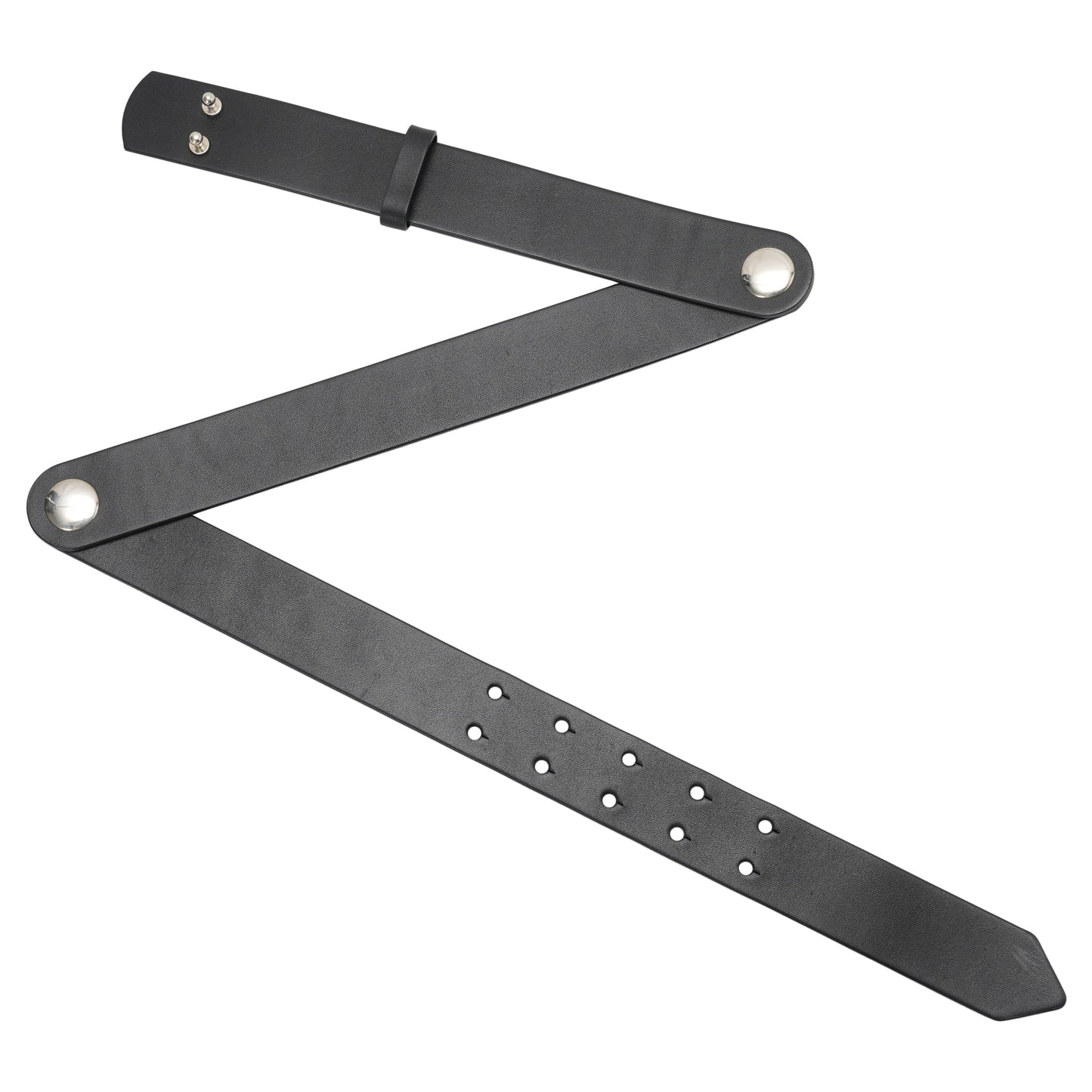 FOLDING LEATHER BELT / BLACK