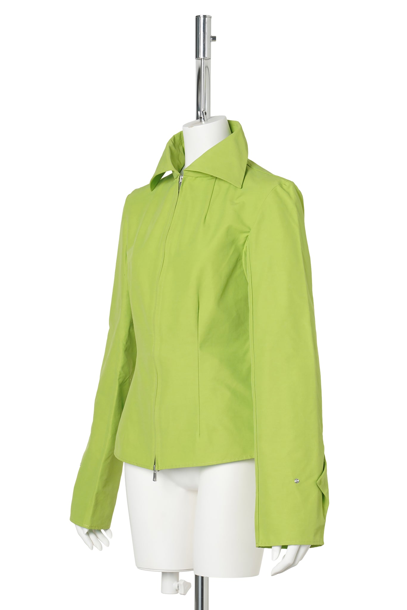STRUCTURED SPREAD COLLAR SHIRT / BRIGHT GREEN