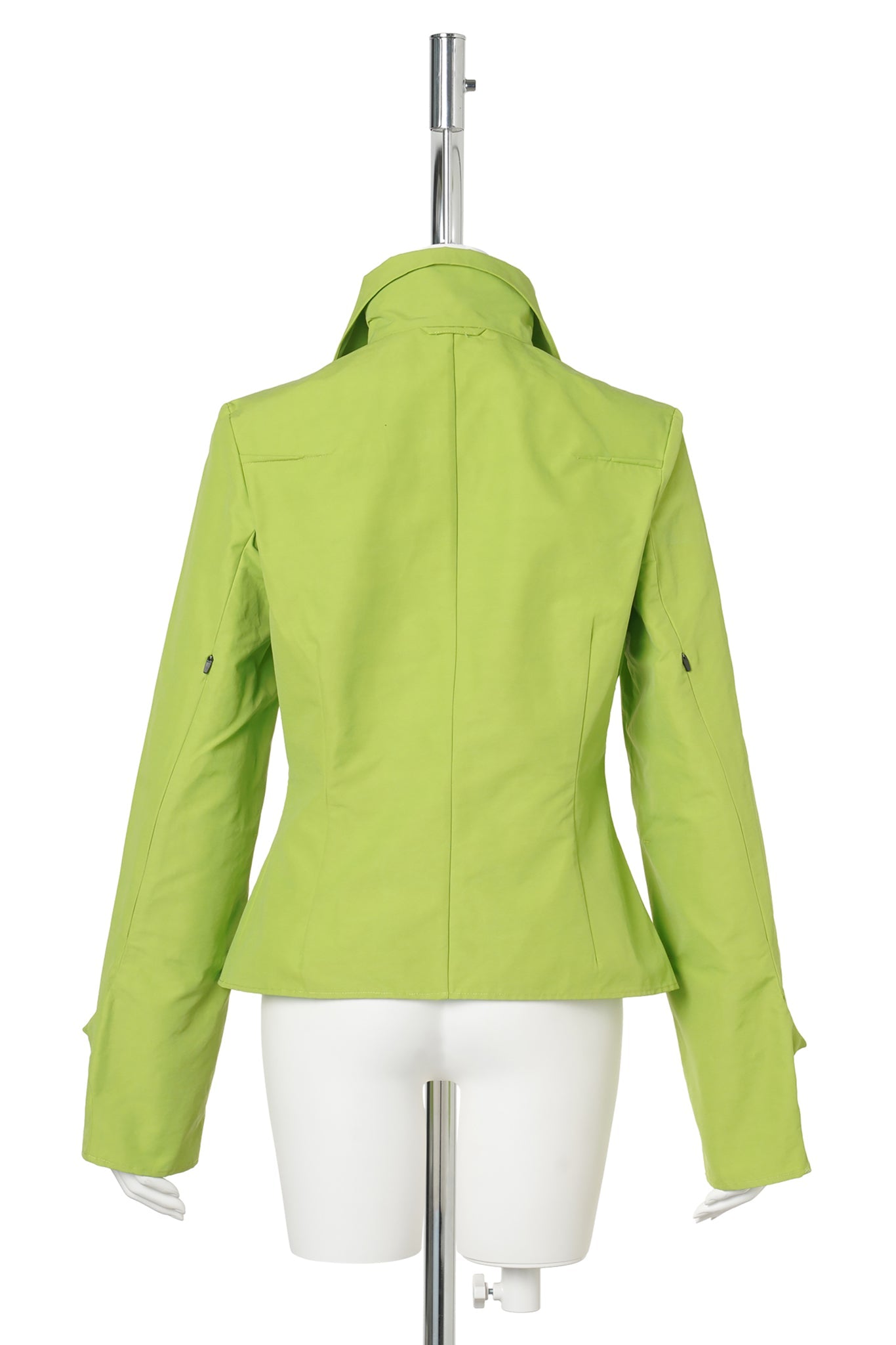 STRUCTURED SPREAD COLLAR SHIRT / BRIGHT GREEN