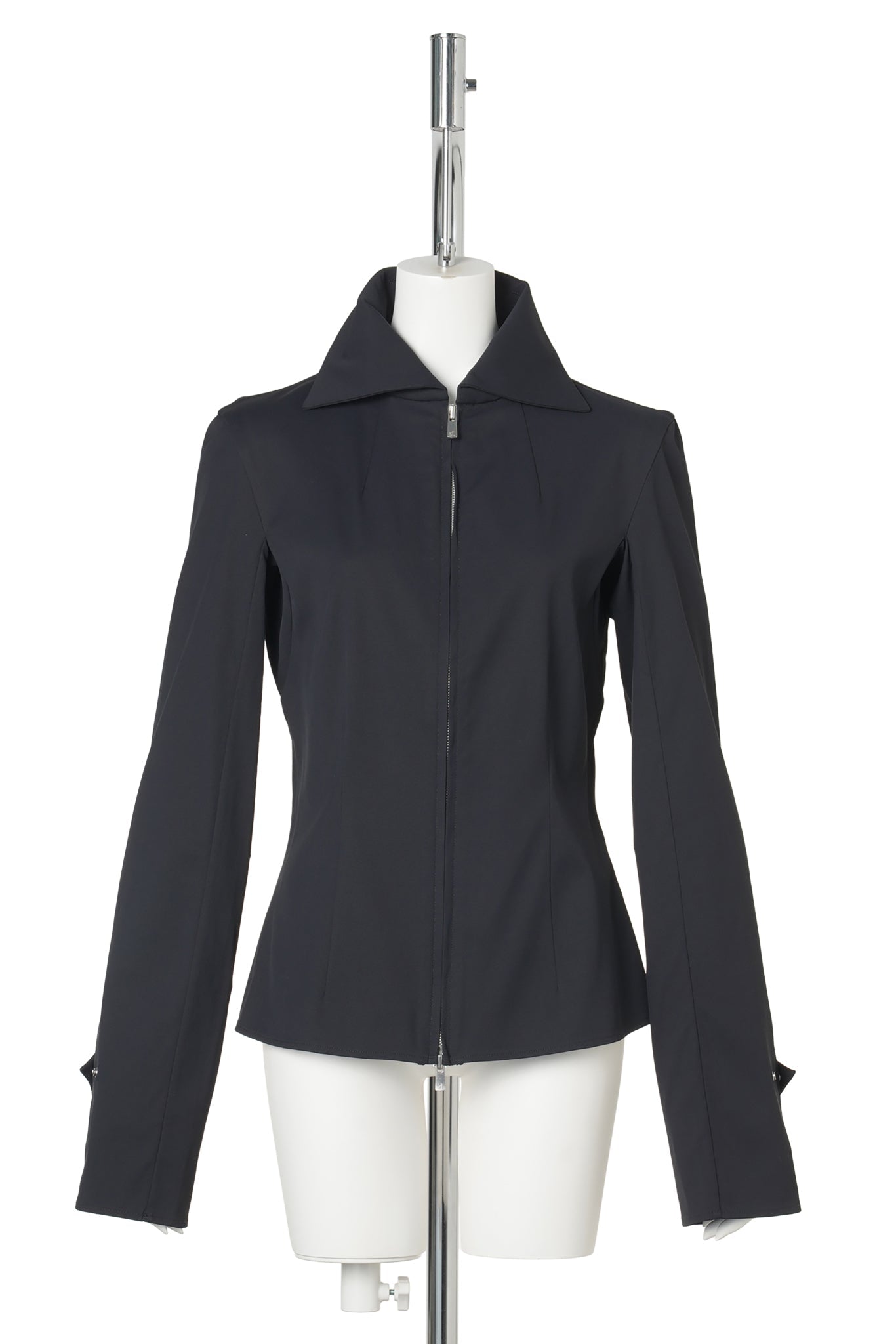 STRUCTURED SPREAD COLLAR SHIRT / DARK NAVY