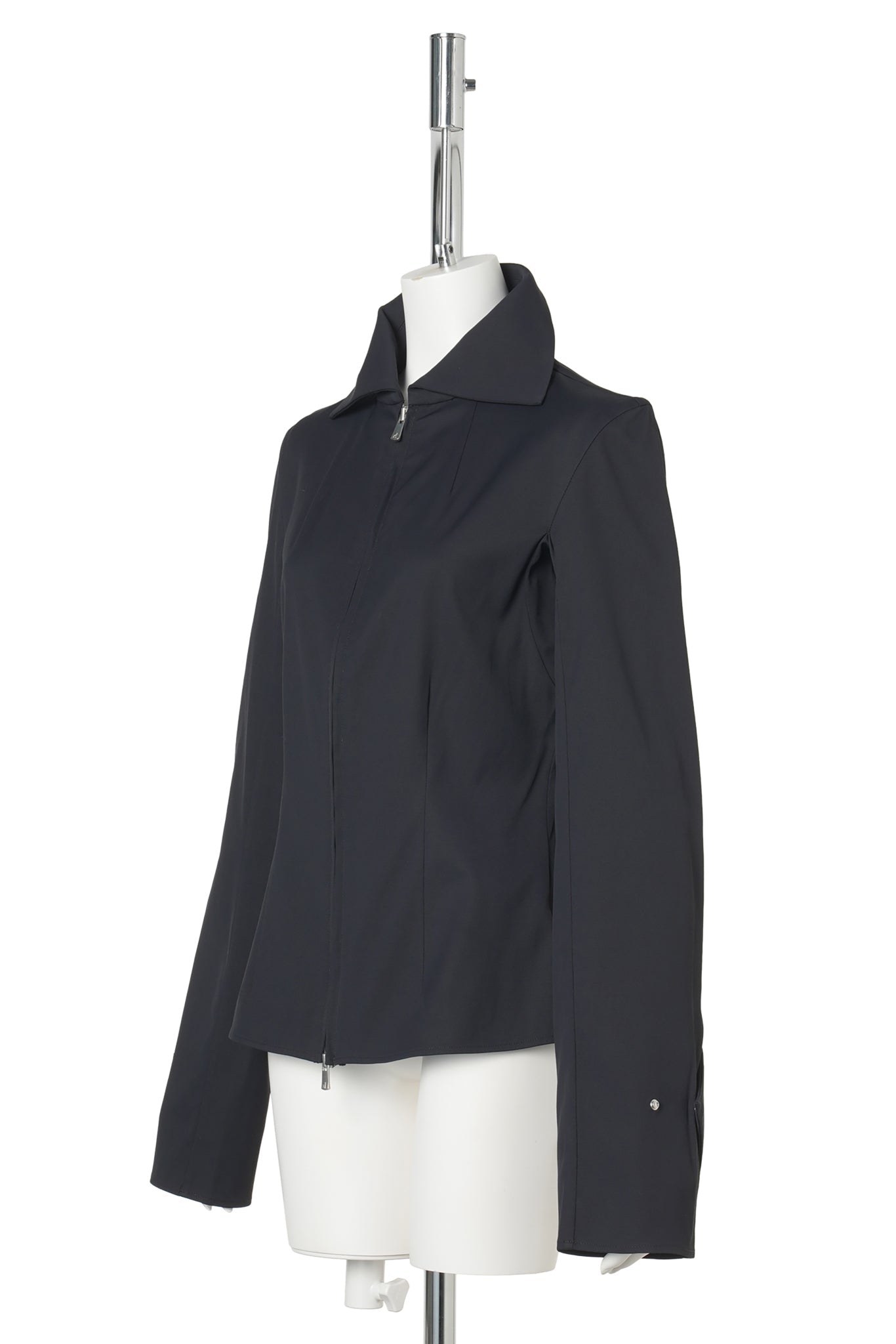 STRUCTURED SPREAD COLLAR SHIRT / DARK NAVY
