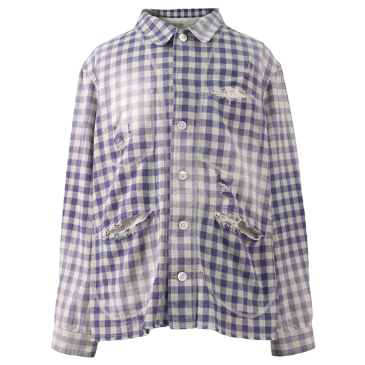 VINTAGE FINISHED REVERSIBLE SHIRT / BLUE