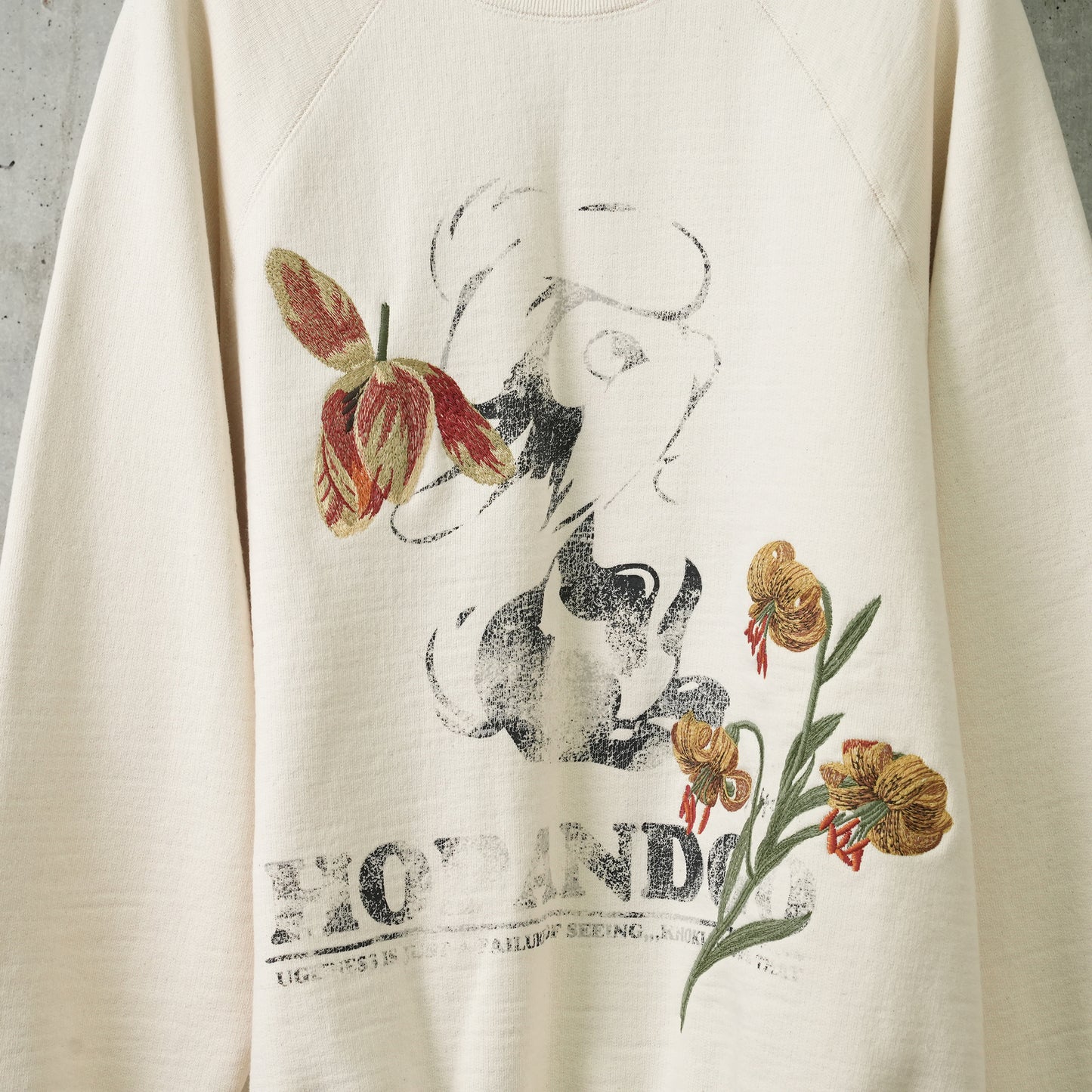 VINTAGE FINISHED SWEATSHIRT / OATMEAL