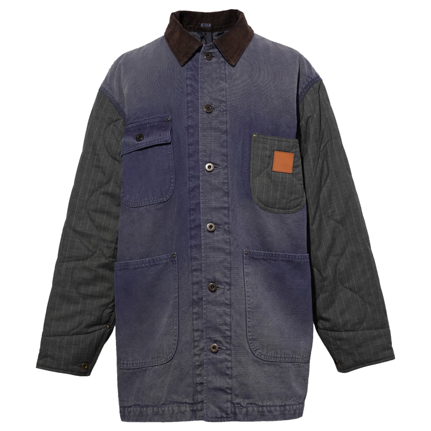 VINTAGE-EFFECT WORK COAT / BLUE